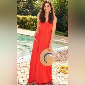 Matilda Jane Brilliant Daydream In The Breeze Maxi Dress Orange Size Medium